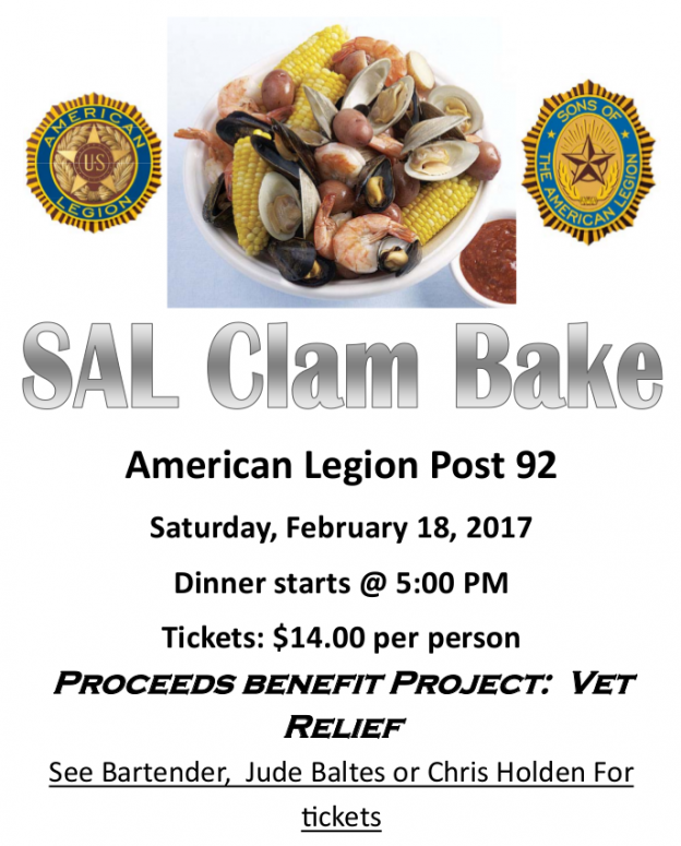 clambake American Legion Post 92 Official Site